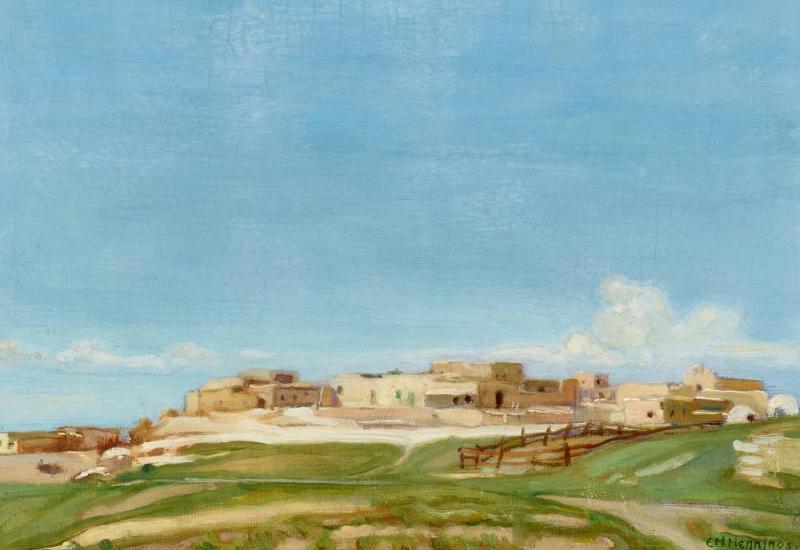 Laguna Pueblo Artwork by E. Martin Hennings