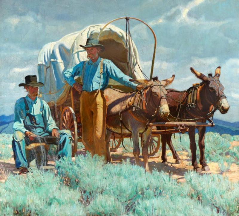 The Taos Twins, 1923 Artwork by E. Martin Hennings