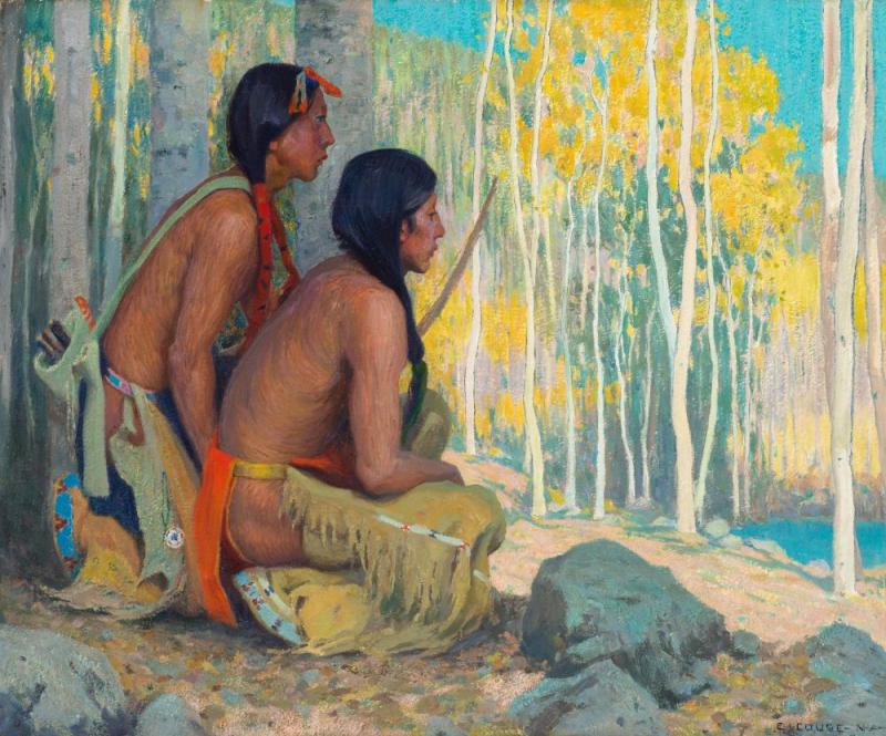 Quail Hunters Artwork by E. Irving Couse