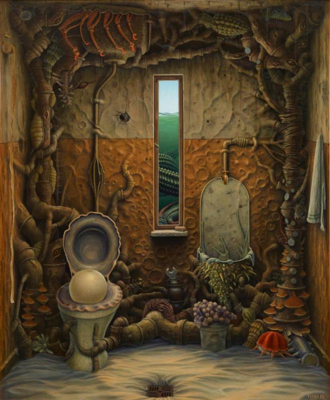 An Oceanic Bathroom, 1995 Artwork by Jacek Yerka
