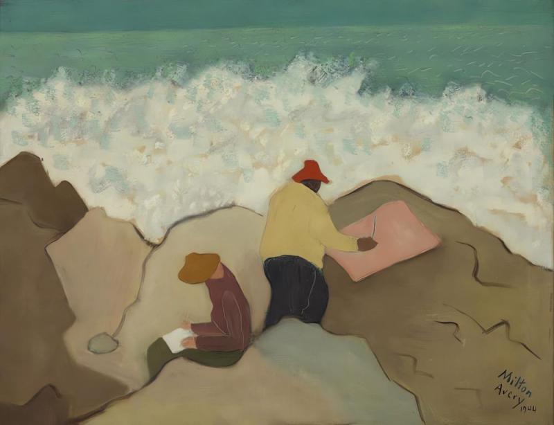 Sketching By The Sea, 1944 Artwork by Milton Avery