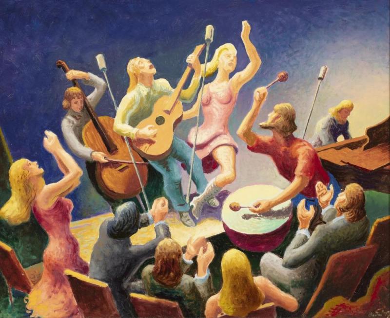 Youth Music, 1973 Artwork by Thomas Hart Benton