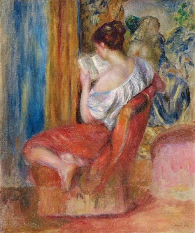 Woman Reading, C.1900 Artwork by Pierre Auguste Renoir