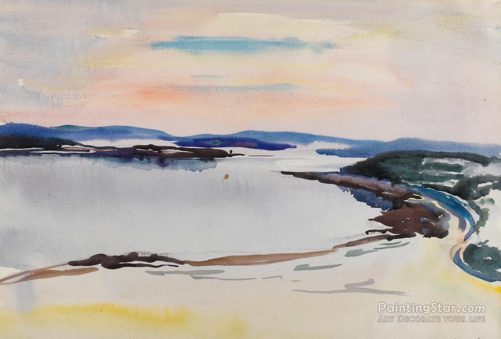 Landscape At Water's Edge, 1941 Artwork by William Zorach