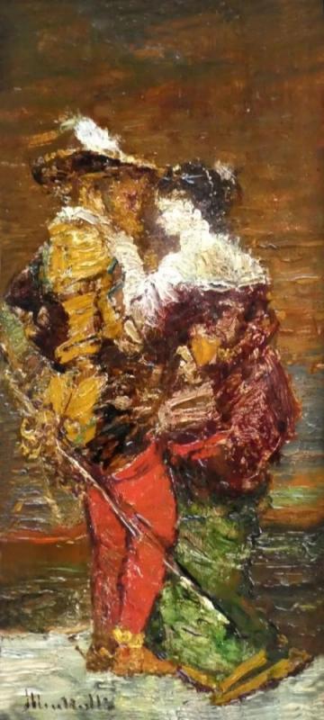 La Belle Et Le Spadassin Artwork by Adolphe Joseph Thomas Monticelli