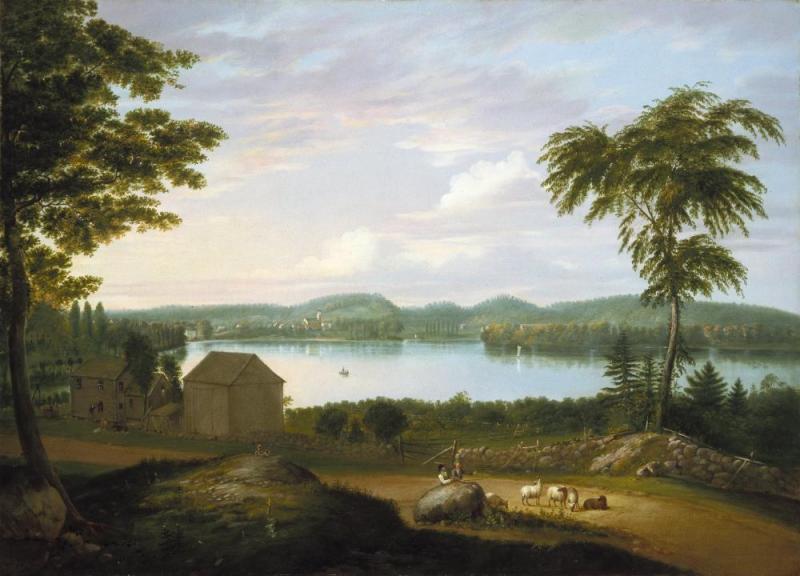 View Of Springfield On The Connecticut River, 1819 Artwork by Alvan Fisher