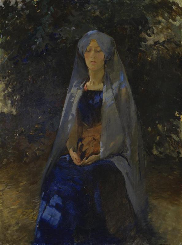 Under The Weeping Ash Tree, 1900 Artwork by Sarah Paxton Bell Dodson