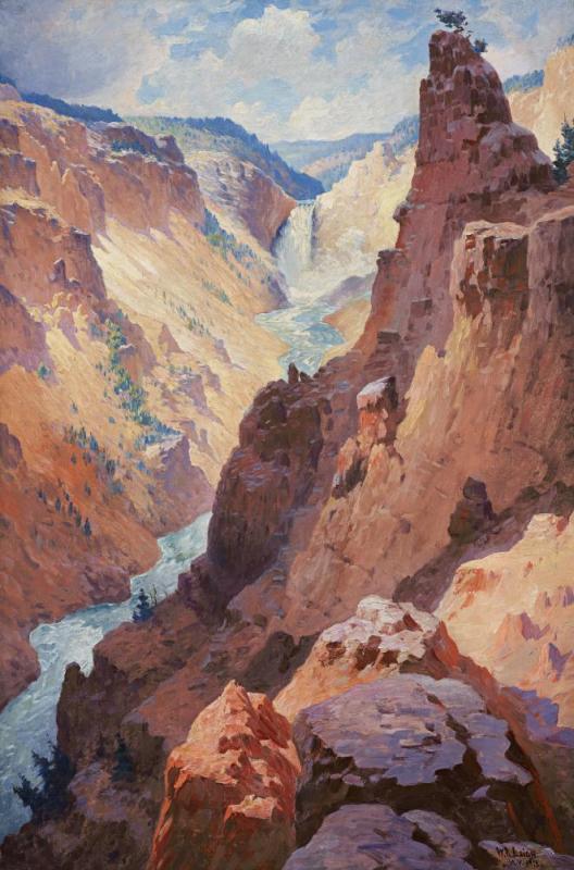 View Of The Grand Canyon Of The Yellowstone, 1913 Artwork by William Robinson Leigh