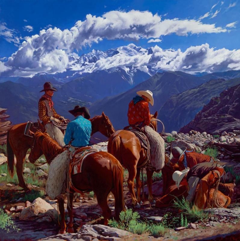 Cowboys At Work Artwork by Mark Maggiori