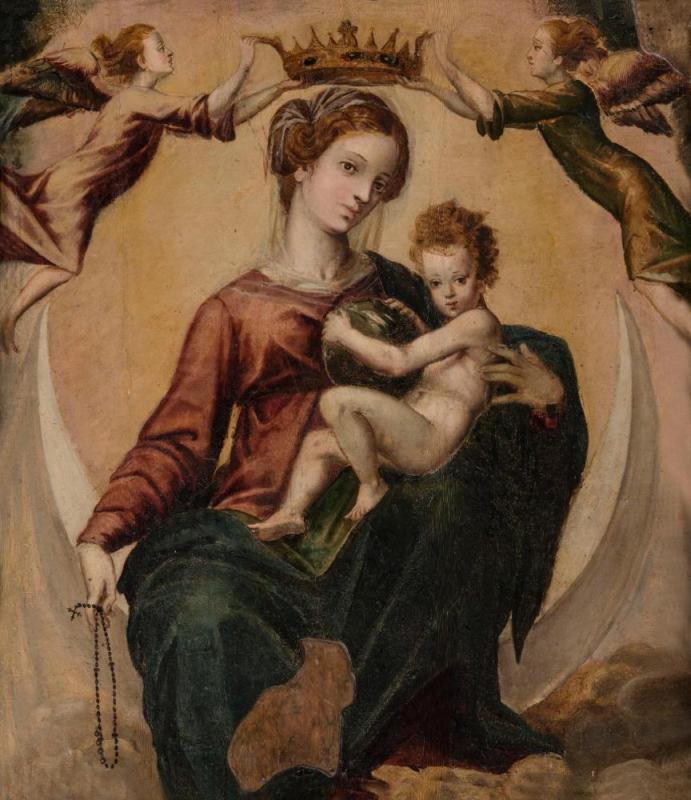 Coronation Of The Virgin Of The Rosary, Ca. 1585 Artwork by Angelino Medoro