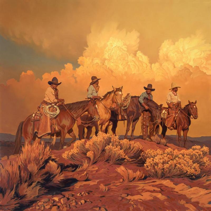 Riders Of The Golden Sky Artwork by Mark Maggiori