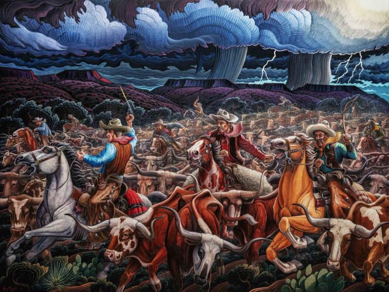 Chisholm Trail Artwork by Kim Wiggins