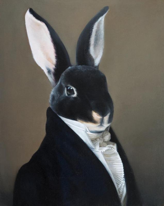 Portrait Of A Dressed Up Rabbit, 2018 Artwork by Ksenia Buridanova