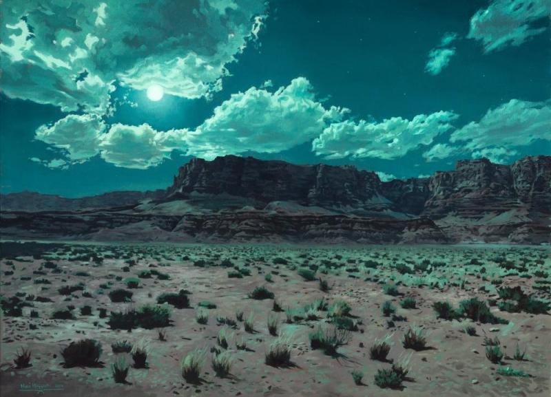 Vermillion Au Clair De Lune Artwork by Mark Maggiori