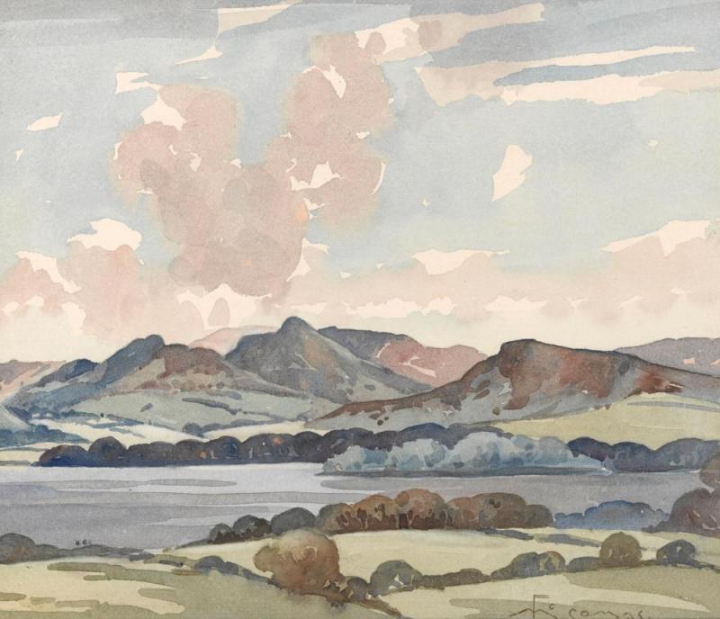 Lake And Mountains Artwork by Francis John McComas