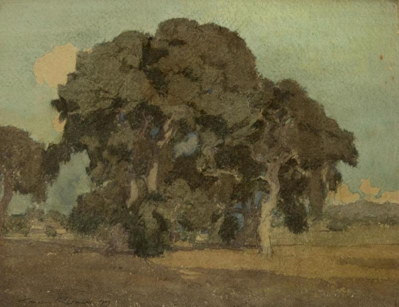 Oaks (robles), 1903 Artwork by Francis John McComas