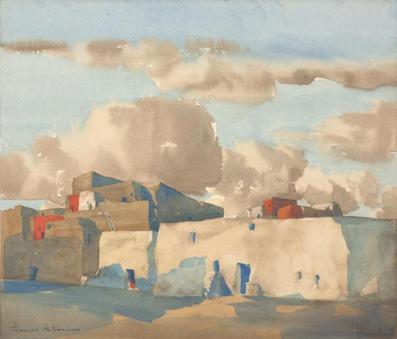 Taos Houses (casas De Taos), Ca. 1910-1920 Artwork by Francis John McComas