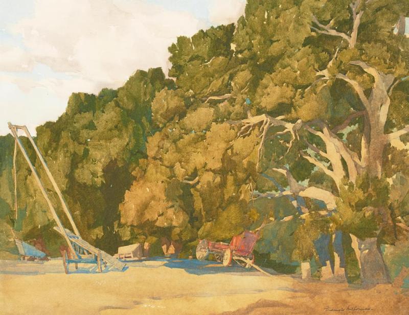 Trees And Cart, 1900 Artwork by Francis John McComas