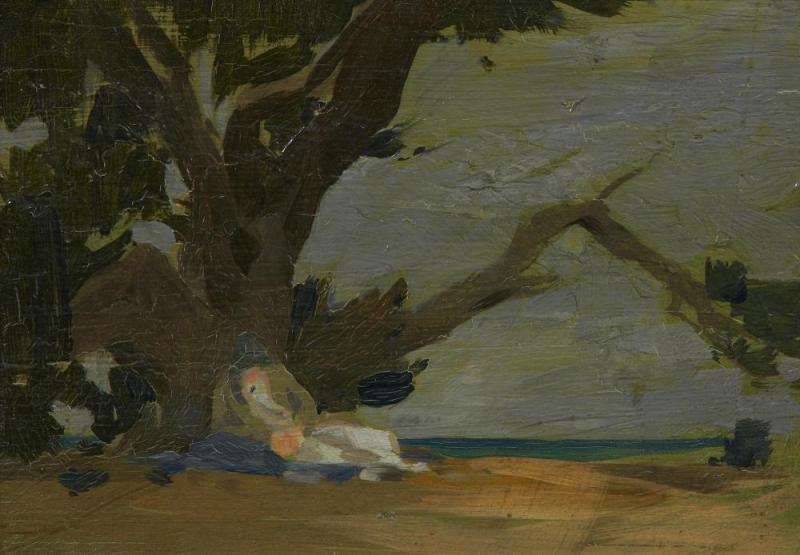 Woman In A Landscape Artwork by Francis John McComas