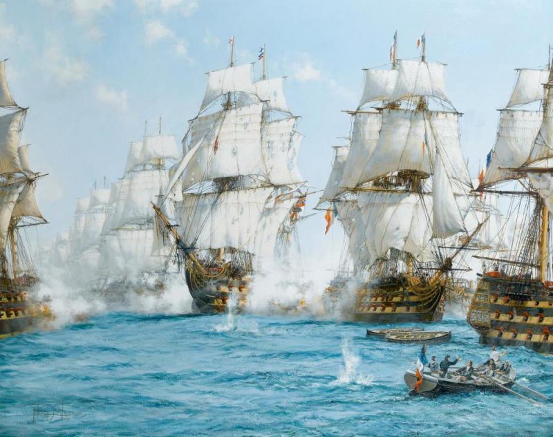The Battle Of Trafalgar, 1972 Artwork by Montague Dawson