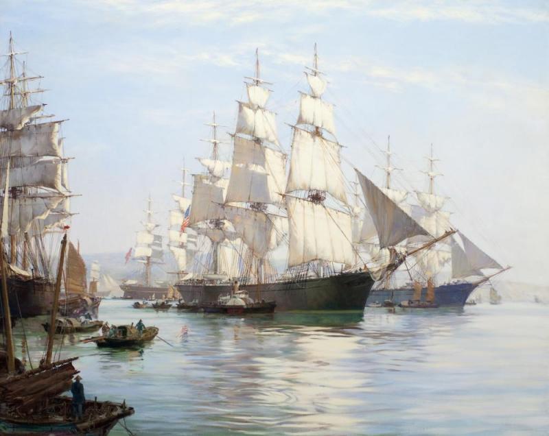 The U.s. Clipper Ship Flying Fish Artwork by Montague Dawson