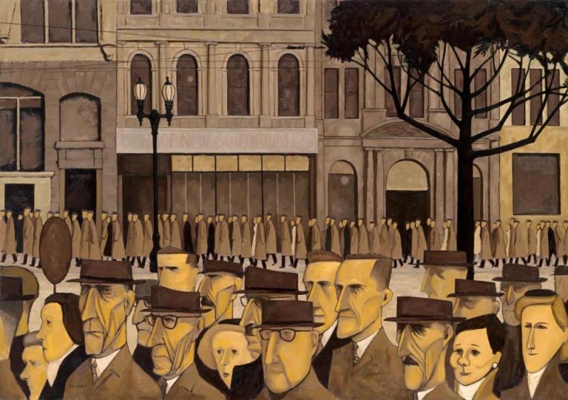 Collins St, 5p.m., 1955 Artwork by John Brack