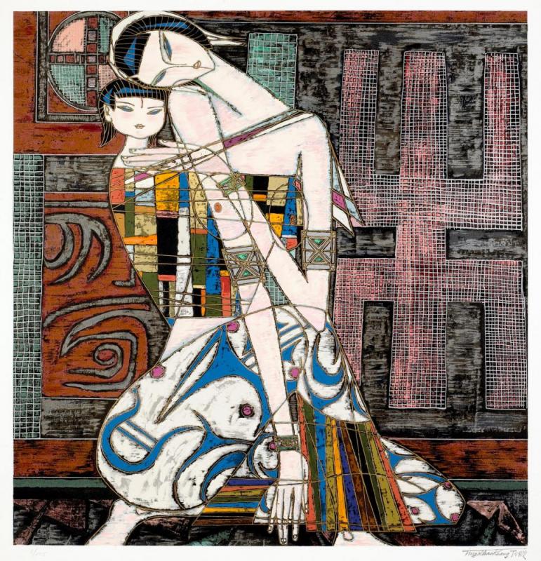 Mother And Child Artwork by Ting Shao Kuang