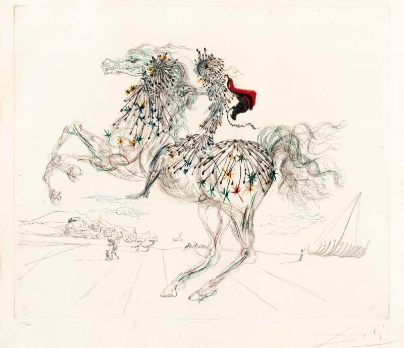 La Chevauchee Artwork by Salvador Dalí