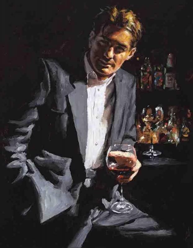 Vino Tinto Artwork by Fabian Perez