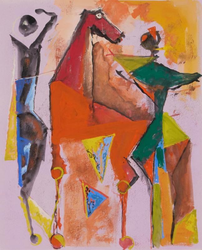 Horse And Riders, 1977 Artwork by Marino Marini