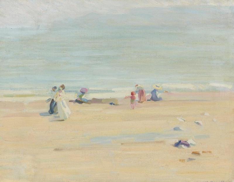 An English Beach, 1910 Artwork by Helen Galloway McNicoll