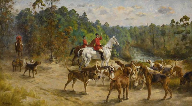 Fox Hunting In The Carolinas, 1925 Artwork by Percival Leonard Rosseau
