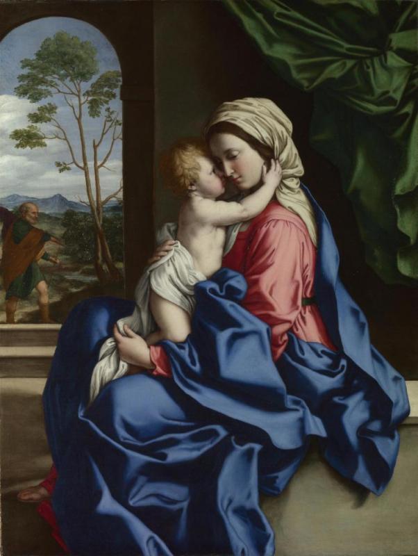 The Virgin And Child Embracing, 1660-85 Artwork by Giovanni Battista Salvi