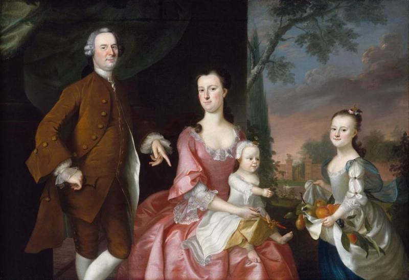 Portrait Of Isaac Winslow And His Family, 1755 Artwork by Joseph Blackburn