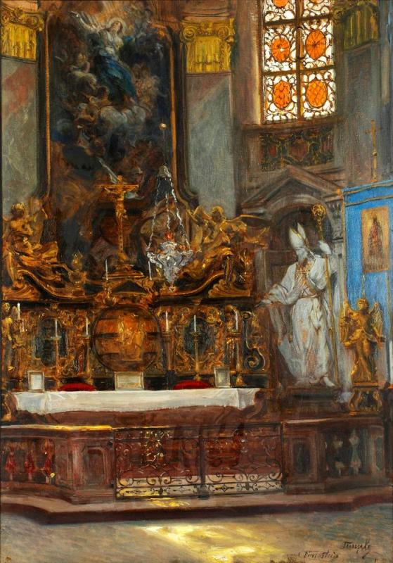 Altar At Durnstein Church, Austria Artwork by Hans Temple