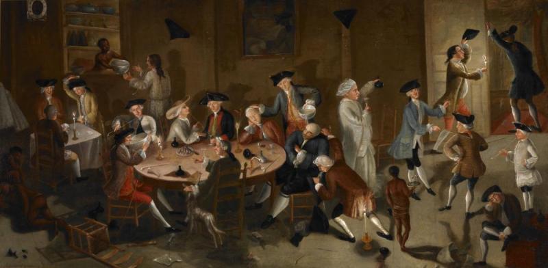 Sea Captains Carousing In Surinam, 1752-1758 Artwork by John Greenwood