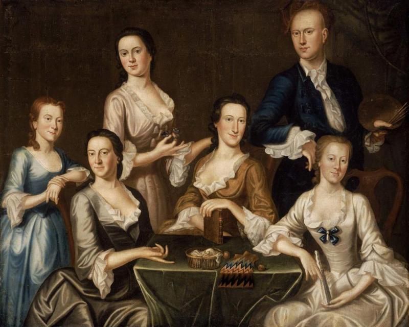 The Greenwood-lee Family, 1747 Artwork by John Greenwood