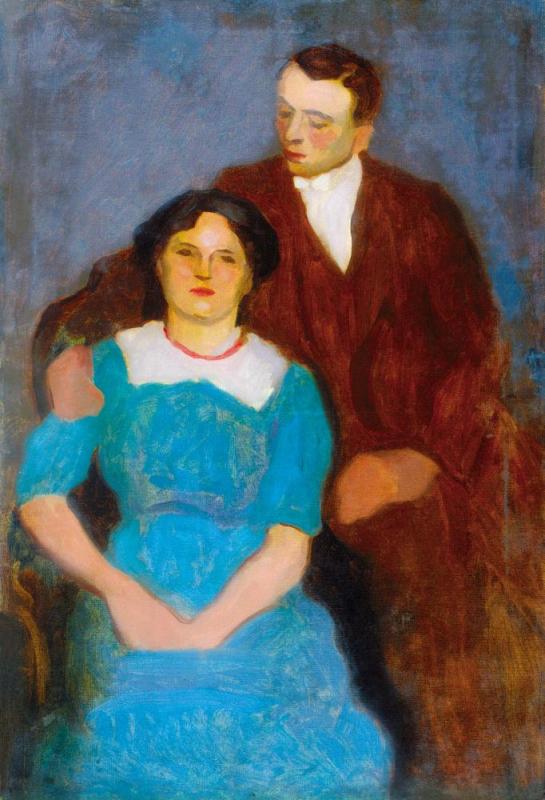 Engaged Couple, 1912 Artwork by Károly Ferenczy