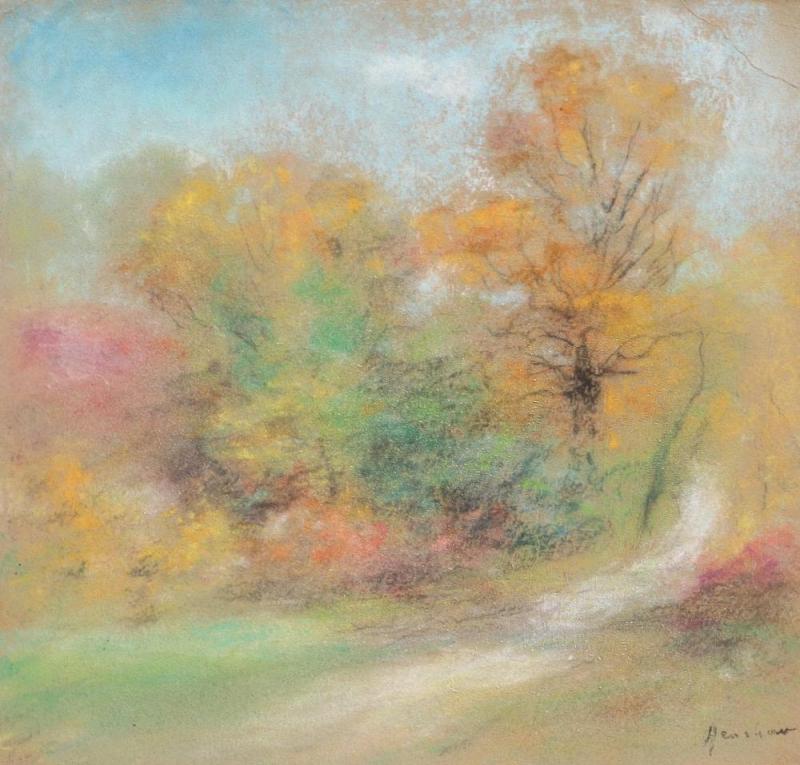 Autumn Indiana Woodland Scene Artwork by Glen Cooper Henshaw
