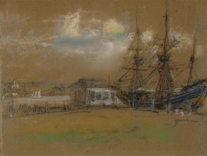 Early Sailing Ships In Dry-dock, C. 1900 Artwork by Glen Cooper Henshaw