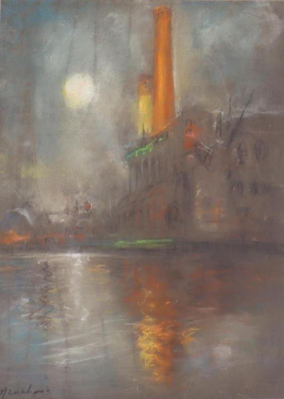 Factory Chimneys Artwork by Glen Cooper Henshaw