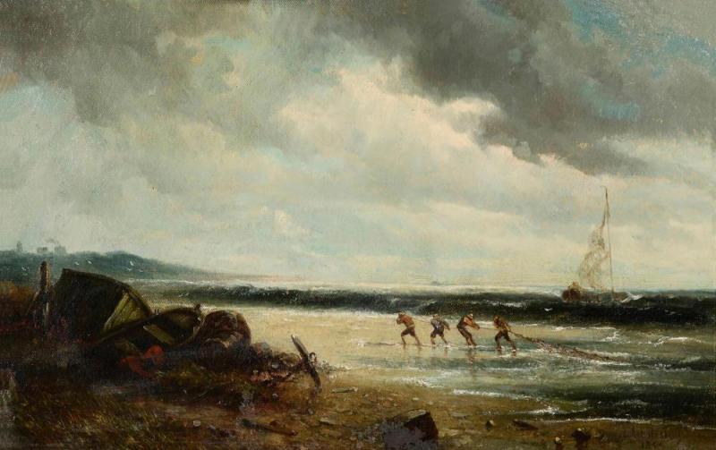 Seascape, 1854 Artwork by Joseph Antonio Hekking