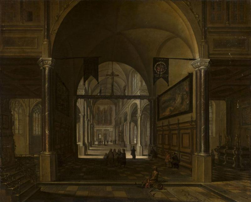 Church Interior, 1662 Artwork by Anton Günther Gheringh