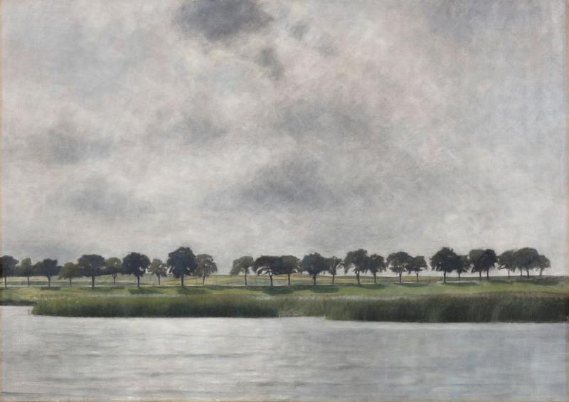 Sun Shower, Lake Gentofte, 1903 Artwork by Vilhelm Hammershøi