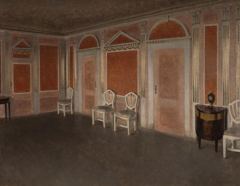 The Red Room, 1892 Artwork by Vilhelm Hammershøi