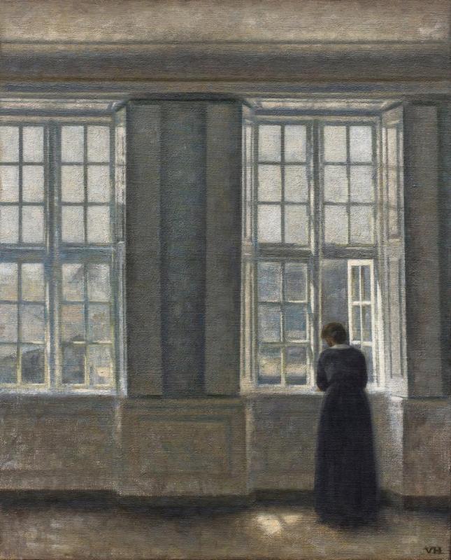 The Tall Windows, 1913 Artwork by Vilhelm Hammershøi