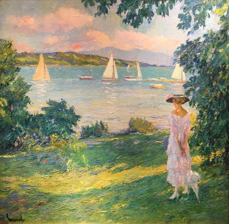 At The Yacht Club, Circa 1920 Artwork by Edward Cucuel