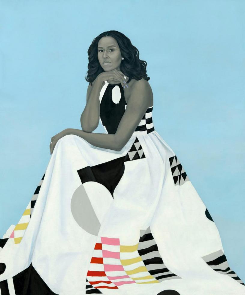 Michelle Lavaughn Robinson Obama, 2018 Artwork by Amy Sherald