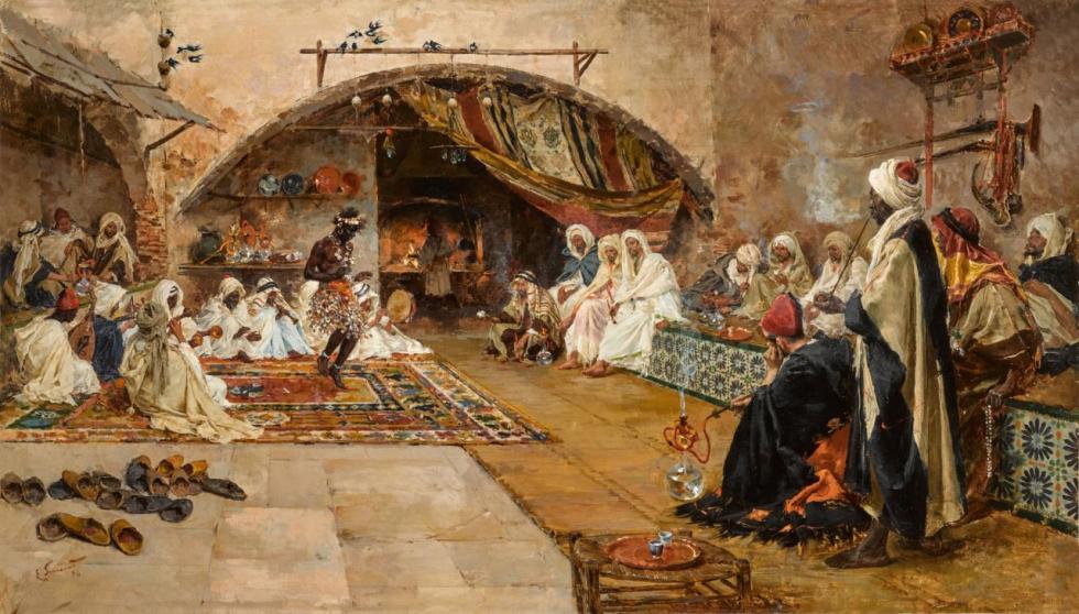 A Captive Audience, 1894 Artwork by Enrique Simonet Lombardo