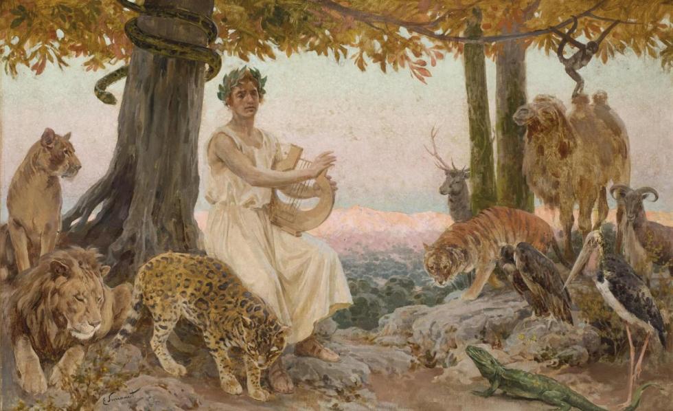 Orpheus Tames The Beasts Artwork by Enrique Simonet Lombardo